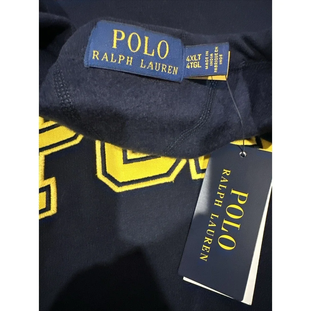 Polo Ralph Lauren Mens Crewneck Sweatshirt 4XLT Polo‎ Spell Out Navy